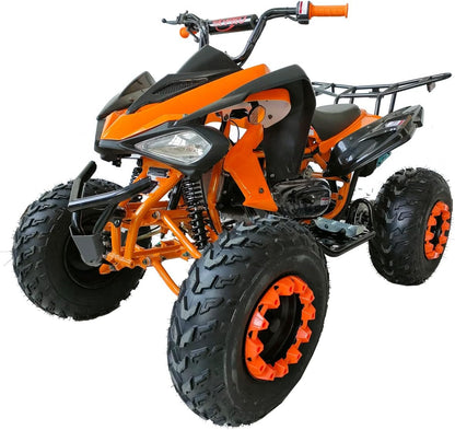 X-PRO Panther 200 Sports ATV with LED Headlights Automatic Transmission with Reverse, Big 23"/22" Tires! (Orange, Factory Package)